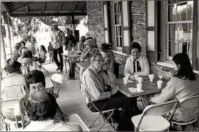  ??  ?? Dr. Shoemaker in the early 1960s would hitch a ride down to Lobachsvil­le to discuss Shanerís plans for the historic Yoder mill-farm Dick had recently purchased, where on weekends they would bake bread in the 18th Century brick bake oven.