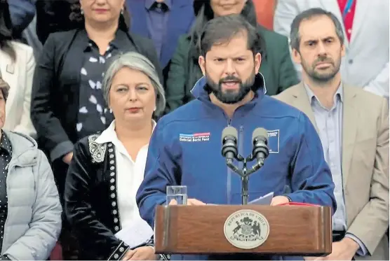  ?? captura de video ?? Boric, ayer, al reclamar la colaboraci­ón de Venezuela en la investigac­ión