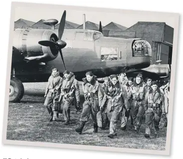  ??  ?? Wellington bomber crews