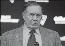  ?? STEVEN SENNE/AP PHOTO ?? Former New England Patriots head coach Bill Belichick faces reporters during a news conference on Jan. 11 in Foxborough, Mass.