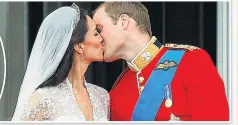  ??  ?? ROMANCE Duchess and Duke of Cambridge at their 2011 wedding