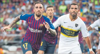  ?? FOTO: PEP MORATA ?? Paco Alcácer, durante el Trofeo Gamper El delantero del Barça sabe que no entra en los planes de Valverde