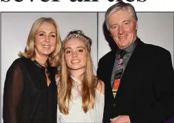  ??  ?? Family: Kenny with wife Kathy and daughter Nicole this week