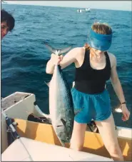  ?? COURTESY PHOTO ?? Ellen Mueller of Fayettevil­le wrote her story about fishing in the Gulf of Mexico.