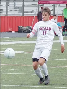  ?? Graham Thomas/Herald-Leader ?? Siloam Springs senior Eli Jackson was named to the Northwest Arkansas Democrat-Gazette’s All-Area Boys Soccer Team. Jackson helped the Panthers (18-6) reach their fifth straight state finals and finish state runner-up for the second straight year. He finished the season with 24 goals and 17 assists and 54 goals and 27 assists for his career.