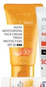  ??  ?? AVON MOISTURISI­NG FACE CREAM FRESH PROTECTION SPF 30 R85