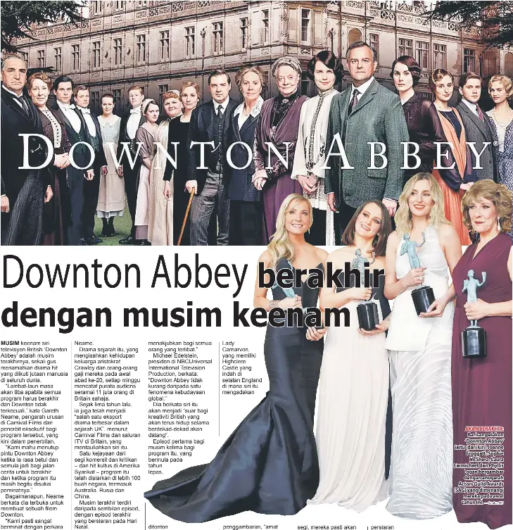 Downtown Abbey Berakhir Dengan Musim Keenam Pressreader