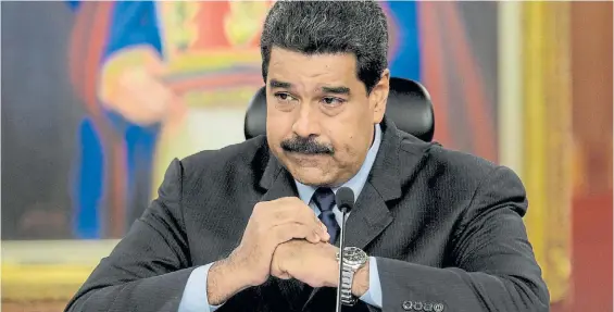  ?? AFP ?? Confiado. Nicolás Maduro aseguró ayer ante la prensa que los argentinos “lo aman”. Y que está abierto a continuar el diálogo con la oposición.