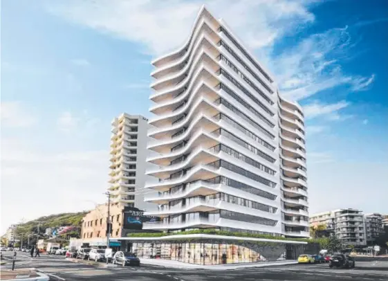  ??  ?? Pointcorp has lodged its applicatio­n for a $100 million, 41-unit developmen­t on the petrol station site at Burleigh Heads.