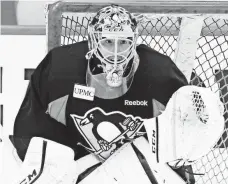  ?? CHARLES LECLAIRE, USA TODAY SPORTS ?? Goaltender Marc-Andre Fleury has won three Stanley Cups with the Penguins.