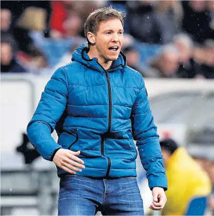  ??  ?? Standout manager: Julian Nagelsmann, 29, stepped up to keep Hoffenheim in the Bundesliga last season and has led them to fourth place this time, while Arsène Wenger (left) could be on his way out at Arsenal