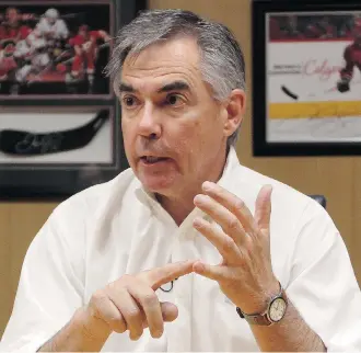  ?? Christina Ryan/Calgary Herald ?? PC leadership hopeful Jim Prentice says if his party is elected there would be no future dollars forthcomin­g for carbon capture and storage.