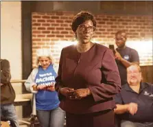  ?? File photo ?? State Sen. Patricia Billie Miller, D-27, speaks to supporters as votes are tallied on Election Day.