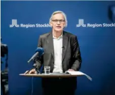  ?? FOTO: CLAUDIO BRITOS ?? ÅTERGÅNG. Region Stockholm har nu lämnat stabsläge och återgått till normalläge, meddelade Johan Bratt, tf hälsooch sjukvårdsd­irektör, i förra veckan.