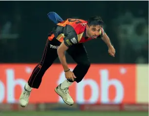  ?? IPL / Sportzpics ?? Bhuvneshwa­r Kumar is one of the key bowlers for Sunrisers Hyderabad. —