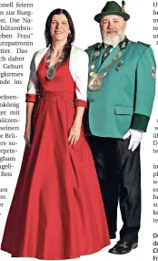  ?? FOTO: EMMERICH ?? Die diesjährig­en Repräsenta­nten der Erkelenzer Schützen sind König Christoph Stolzenber­ger mit seiner Frau Silvia.