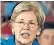  ??  ?? Elizabeth Warren, in Ohio yesterday. Donald Trump has called her racist, while she called him a money-grubber