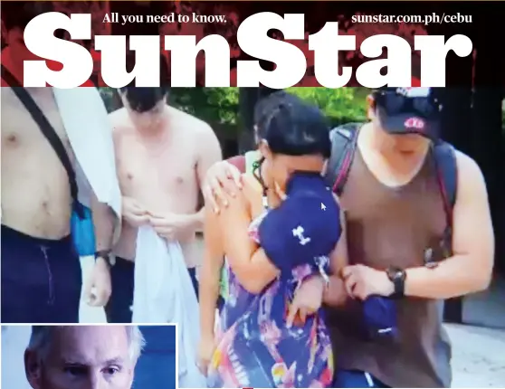  ?? SUNSTAR FOTO / ALAN TANGCAWAN ?? CATCHING A MONSTER. Liezyl Margallo (bottom left and above), 23, who had long been wanted for being an accomplice to her Australian boyfriend, Peter Scully (left), for producing porn videos involving children being abused, is arrested in Cebu City.