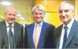  ??  ?? MP Damian Green, Andrew Mitchell MP and Robert Balicki