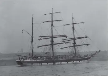  ??  ?? A barque ship on the Wear in 1931.