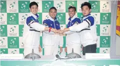  ??  ?? Thai players, from left, Puriwat Chatpatcha­roen, Sonchat Ratiwatana, Sanchai Ratiwatana, and Pruchya Isarow.