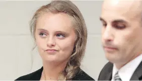  ??  ?? Left: Michelle Carter listens to her lawyer, Joseph Cataldo. Right: Conrad Roy III graduates from high school last year.