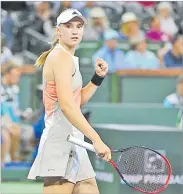  ?? Picture: USA TODAY SPORTS ?? Elena Rybakina reacts after a match point.