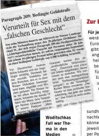  ?? KK ?? Woditschka­s Fall war Thema in den Medien