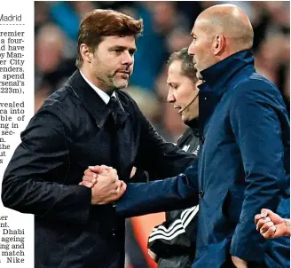  ?? GETTY IMAGES ?? One in, one out? Spurs boss Pochettino (left) and Zidane