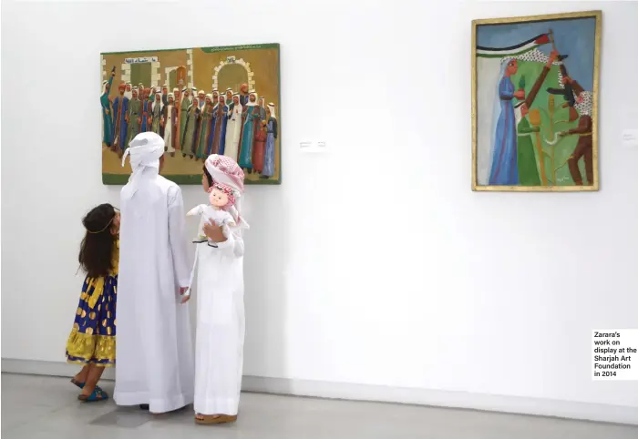  ??  ?? Zarara’s work on display at the Sharjah Art Foundation in 2014