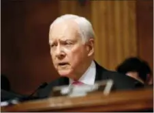  ?? PABLO MARTINEZ MONSIVAIS — THE ASSOCIATED PRESS FILE ?? Senate Judiciary Committee member Sen. Orrin Hatch, R-Utah, speaks on Capitol Hill in Washington.