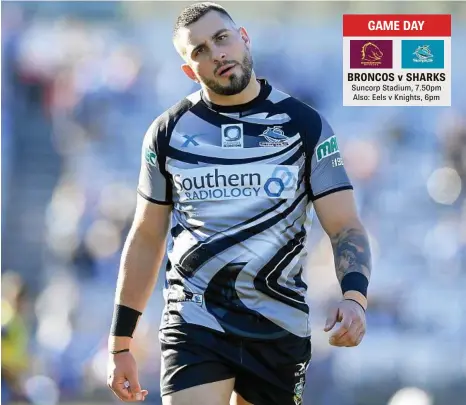  ?? PHOTO: DAN HIMBRECHTS/AAP ?? HEADING NORTH: Cronulla’s Jack Bird will join the Broncos from next season.