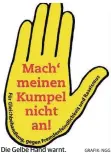  ?? GRAFIK: NGG ?? Die Gelbe Hand warnt.