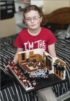  ??  ?? Creative Lego fan PJ Keegan who built a toyshow set for Tubs.