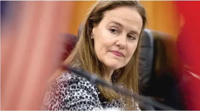  ?? ANDY WONG/ AP FILES ?? Former U. S. Defense Undersecre­tary Michele Flournoy before a 2011 meeting in Beijing, China.