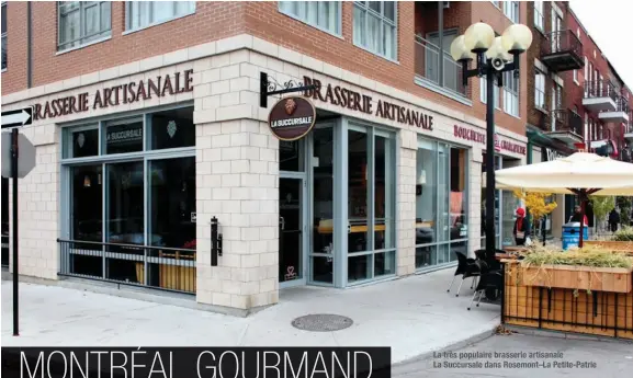  ??  ?? La très populaire brasserie artisanale La Succursale dans Rosemont–La Petite-Patrie