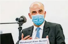  ?? 20M/TADDEO CERLETTI ?? Alain Berset war gestern im Kanton Aargau zu Gast.