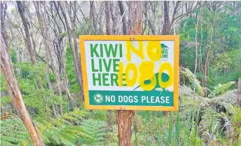  ??  ?? One of the signs vandalised by anti-1080 protesters in Opua State Forest.