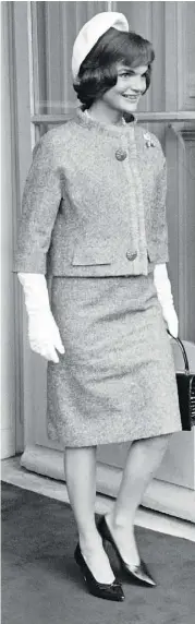  ?? GETTY IMAGES ?? Jacqueline Kennedy, shown leaving the Quai d’Orsay 1961 in Paris, has made a lasting mark on fashion and style.