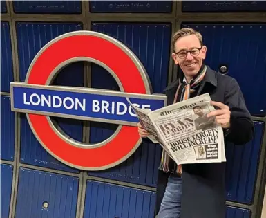  ?? ?? New year, new beginnings: Ryan Tubridy with the Irish Mail on Sunday in London yesterday