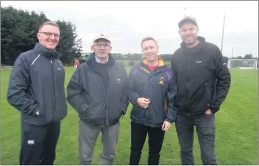  ?? ?? St Catherines junior B hurling selectors from last year, a team that reached the East Cork semi-final, l-r: James ‘Junior’ Sheehan, Gerry Fitzgerald, Jim Lane and Matthew Harpur.