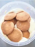  ??  ?? Nilla wafers are featured in Elise Dessert Company’s banana pudding.