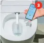  ?? ?? 3 3 Il water digitale con bidet incorporat­i dello Smart Bathroom di Laufen