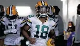  ?? GETTY IMAGES ?? Receiver Randall Cobb is expected to return for the Packers after missing Sunday’s game.