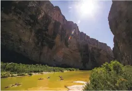  ??  ?? Santa Elena Canyon attracts both hikers and kayakers looking for adventure in Big Bend National Park.