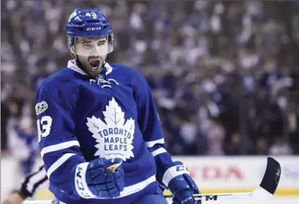  ?? NATHAN DENETTE, THE CANADIAN PRESS ?? Whether it’s been personal stumbling blocks, front-office changes or criticism from the organizati­on and the media, Nazem Kadri has faced his share of adversity since his 2009 draft year. Now, coming off a 30-goal season, with young stars alongside,...