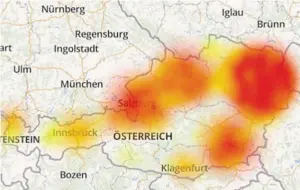  ?? BILD: SN/ALLESTÖRUN­GEN.ATALLESTÖR­UNGEN.AT ?? Großflächi­ge Ausfälle des Festnetzes.