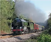  ?? PHOTOPRINT­S JOHN CHALCRAFT/RAIL ?? ‘King Arthur’ No. 30777 Sir Lamiel on the climb to Sapperton, near Coates, with Steam Dreams’ ‘Cathedrals Express’ from Waterloo to Gloucester on October 11, 2008. The locomotive could be back on the main line in three years’ time.