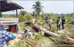  ?? ADHOC ?? Union Developmen­t Group bulldozers destroyed crops and trees belonging to seven families in land disputes with the developmen­t firm in Koh Kong province’s Kiri Sakor district on Tuesday.