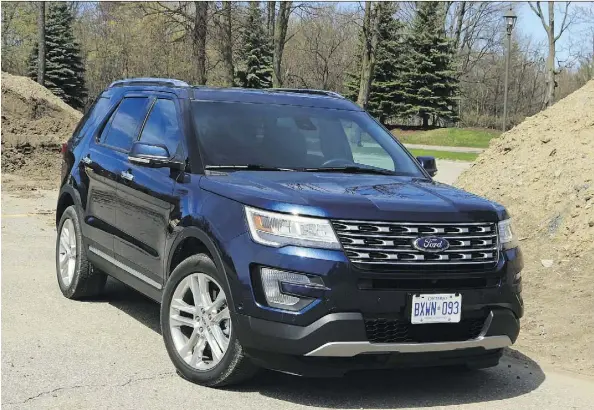  ?? GR EME FLETCHER DRIVING ?? The 2017 Ford Explorer engine’s power is capped at 280 hp, but its saving grace is its 310 pound-feet of torque.